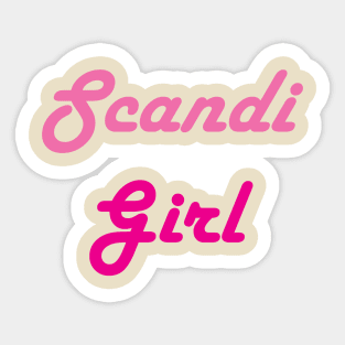 Scandi Girl Pink Two Tone Sticker